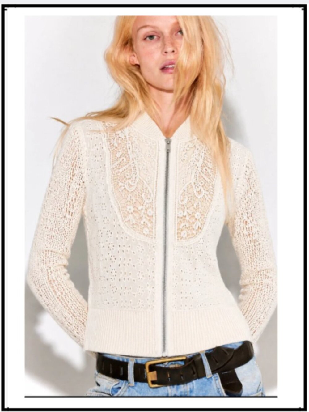 free people lace bomber cardigan